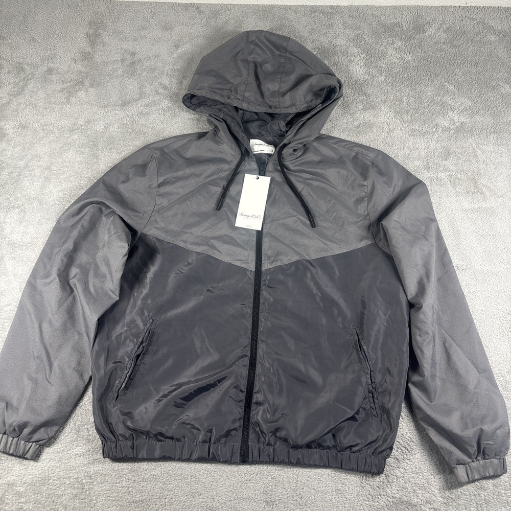 Sovereign Code Catch Men's Hooded Jacket Charcoal Size Small New